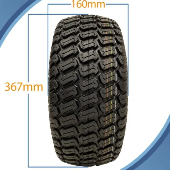 15x6.00-6 Grass Plæneklipperhjul Dæk monteret på fælge 20 mm lejer (sæt med 3)