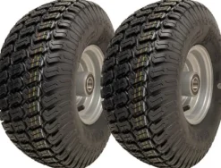 15x6.00-6 Grass Plæneklipperhjul 4-lags P332-dæk på fælg 25 mm lejer (sæt med 2)