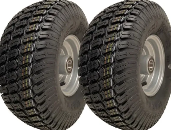15x6.00-6 Grass Plæneklipperhjul 4-lags P332-dæk på fælg 20 mm lejer (sæt med 2)