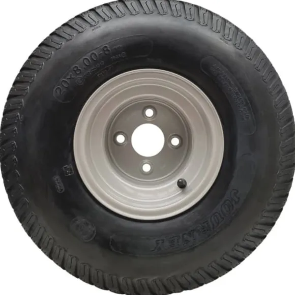 20x8.00-8 Multi turf - plæneklipperdæk, ride on på 4 knopper 100mm PCD - sæt med 2 -