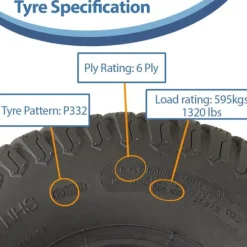 18x9.50-8 plæneklipperdæk 4ply Multi turf, græs - plæneklipperdæk Wanda P332 sæt af 2
