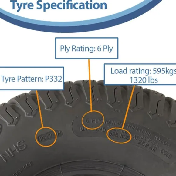 18x9.50-8 plæneklipperdæk 4ply Multi turf, græs - plæneklipperdæk Wanda P332 sæt af 2