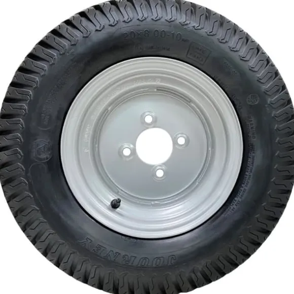 20x8.00-10 Plæneklipperhjul med 4 knopper Turf Wanda 100 mm PCD Road Legal (sæt med 2)