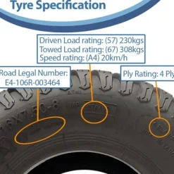 16x7.50-8 4pr Wanda P332 græsdæk E-mærket TL