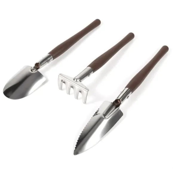 3x Skovl Spade Rive Mini Have Planteværktøj Børne Havelegetøj (Plastikhåndtag)
