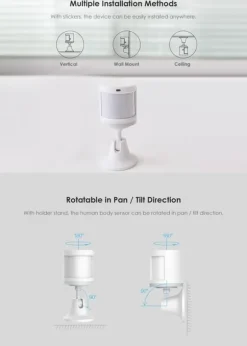 XiaoMi Smart Home Menneskekropssensor Trådløs forbindelse 7m registreringsafstand