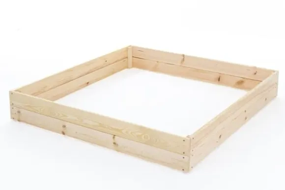 120x120x18 cm Bæredygtig Firkantet Havebed med Bunddug til Selvforsynende Liv