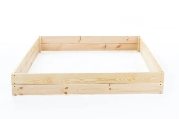 120x120x18 cm Bæredygtig Firkantet Havebed med Bunddug til Selvforsynende Liv
