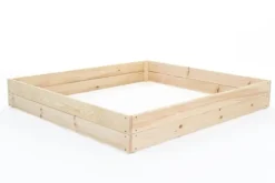120x120x18 cm Bæredygtig Firkantet Havebed med Bunddug til Selvforsynende Liv