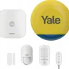 Yale smart alarm startsæt med 6 elementer - Styreenhed, Sirene, Tastatur, Fjernbetjening, Bevægelsesdetektor, Vindue-/dørdetektor