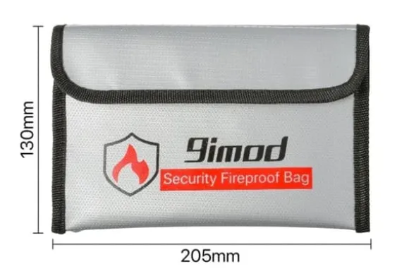 Yunique - Sikkerhedsetui til RC-batterier | Lipo Anti-eksplosion beskyttende etui | Brandsikker opladningsetui, størrelse 205x130mm