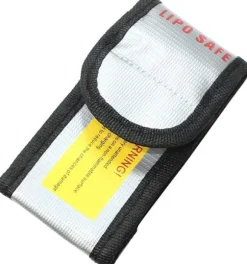 Yunique - Sikkerhedsetui til lipobatterier, 1 pc, flammehæmmende og anti-eksplosionsmateriale, dimensioner 64X50x95 mm - Beskyttelsesetui til RC