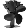 Zephyr 4-bladet pejseventilator, termoelektrisk, støjsvag, effektiv, til enhver pejs