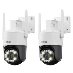 ZOSI CCTV Sikkerhedskamera, 8MP Ultra HD, AI Menneskeopdagelse,8MP UDEN TF-kort x 2
